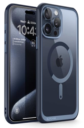 Supcase Unicorn Beetle Mag Case For Iphone 15 Pro 61, Compatible With Magsafe Shockproof Protective Slim Clear Case (Navy)