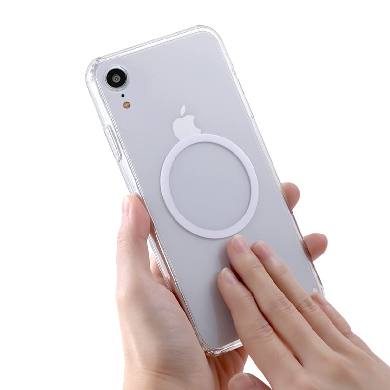 Gyizho Strong Magnetic Clear For Iphone Xr Case [Compatible With Magsafe] [Military Grade Drop Tested] Shockproof Protective Sli
