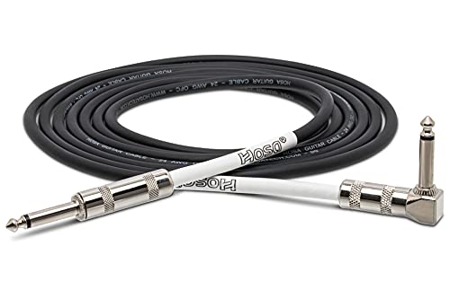 Hosa Gtr 220R Guitar Cable Straight To Right Angle Connector, 20 Foot