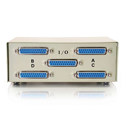 C2G 03292 4 Port Db25 Manual Switch Box, Beige 7 Inch