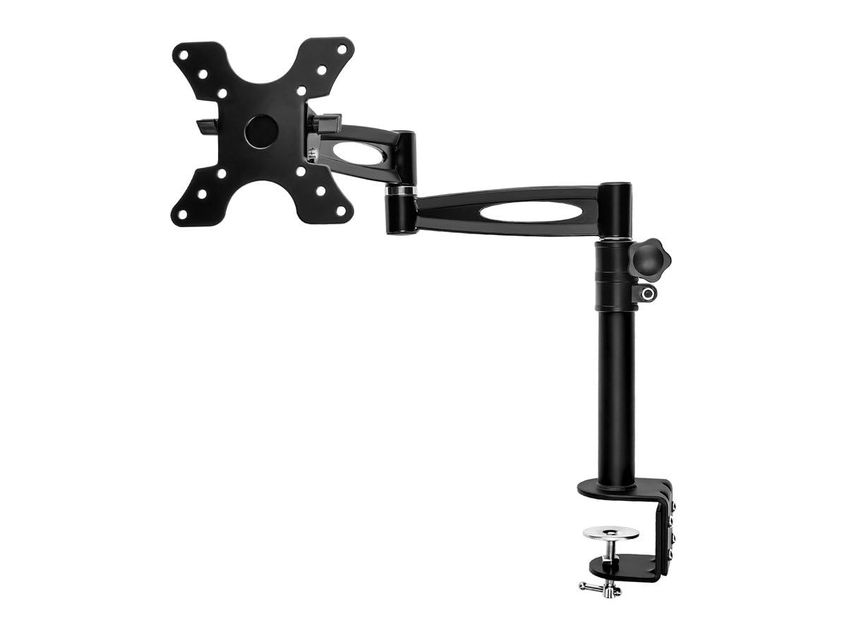 Monoprice 3 Way Adjustable Tilting Monitor Desk Mount Bracket   For 13 To 30 Inch Monitors, Up To 33 Lbs, 15.7 X 9.6 X 3 Inches,