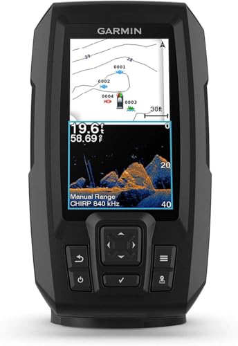 Garmin 010-02550-00 Striker Vivid 4cv, Easy-to-Use 4-inch Color Fishfinder and Sonar Transducer, Vivid Scanning Color Palettes