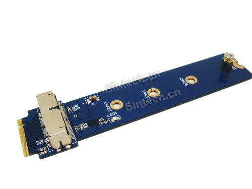 Sintech M.2 NGFF 28Pin SSD Adapter Card, for Read SSD from MacBook 2013-2015 Year in M-Key Slot (Not Fit in Any USB nVME External Case)