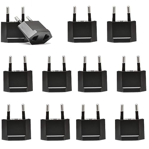 Ceptics Usa, Canada To European Plug Adapter   Type C Adapter Compatible In Europe, Canada To European Travel Plug Adapter Ideal
