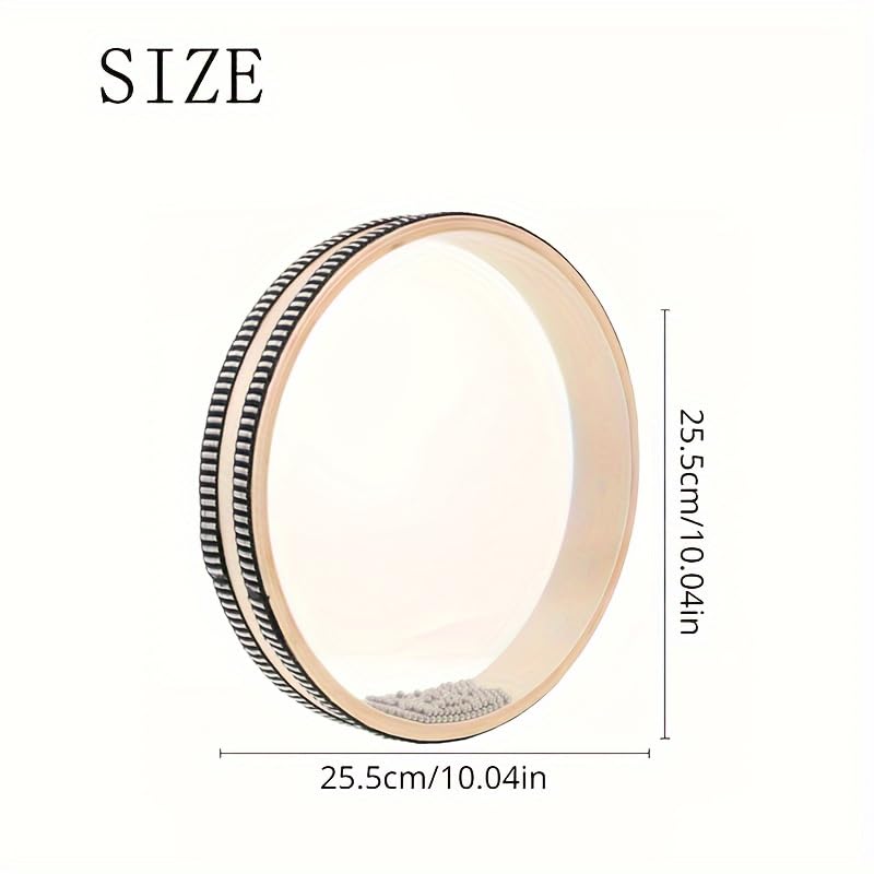 10 Inch Ocean Drum,Sea Wave Drum For Meditation & Relaxation, Natural Color Rain Drumfor Stress Relief, Musical Sound Healing In