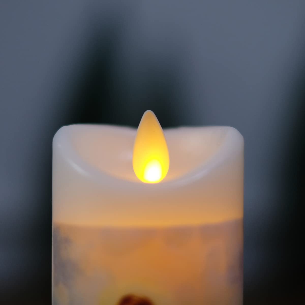 Nonno & Zgf Moving Wick Jesus Flameless Prayer Candle, Real Wax, God Devotion Bright Flickering Candles With Remote Timer Functi