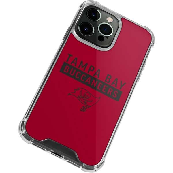 Skinit Clear Phone Case Compatible With Iphone 13 Pro Max   Officially Licensed Nfl Tampa Bay Buccaneers Red Performance Series