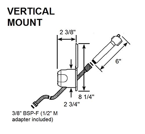 Scandvik Black And Ss Recessed Transom Shower Vetical/,WBHDWB002IZBOFA