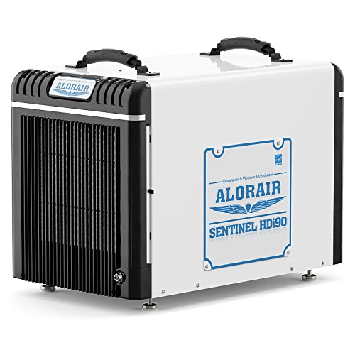 Alorair Basement/Crawlspace Dehumidifiers 198 Ppd (Saturation), 90 Pints (Aham), Condensate Pump, Auto Defrosting, Rare Earth Alloy Tube Evaporator