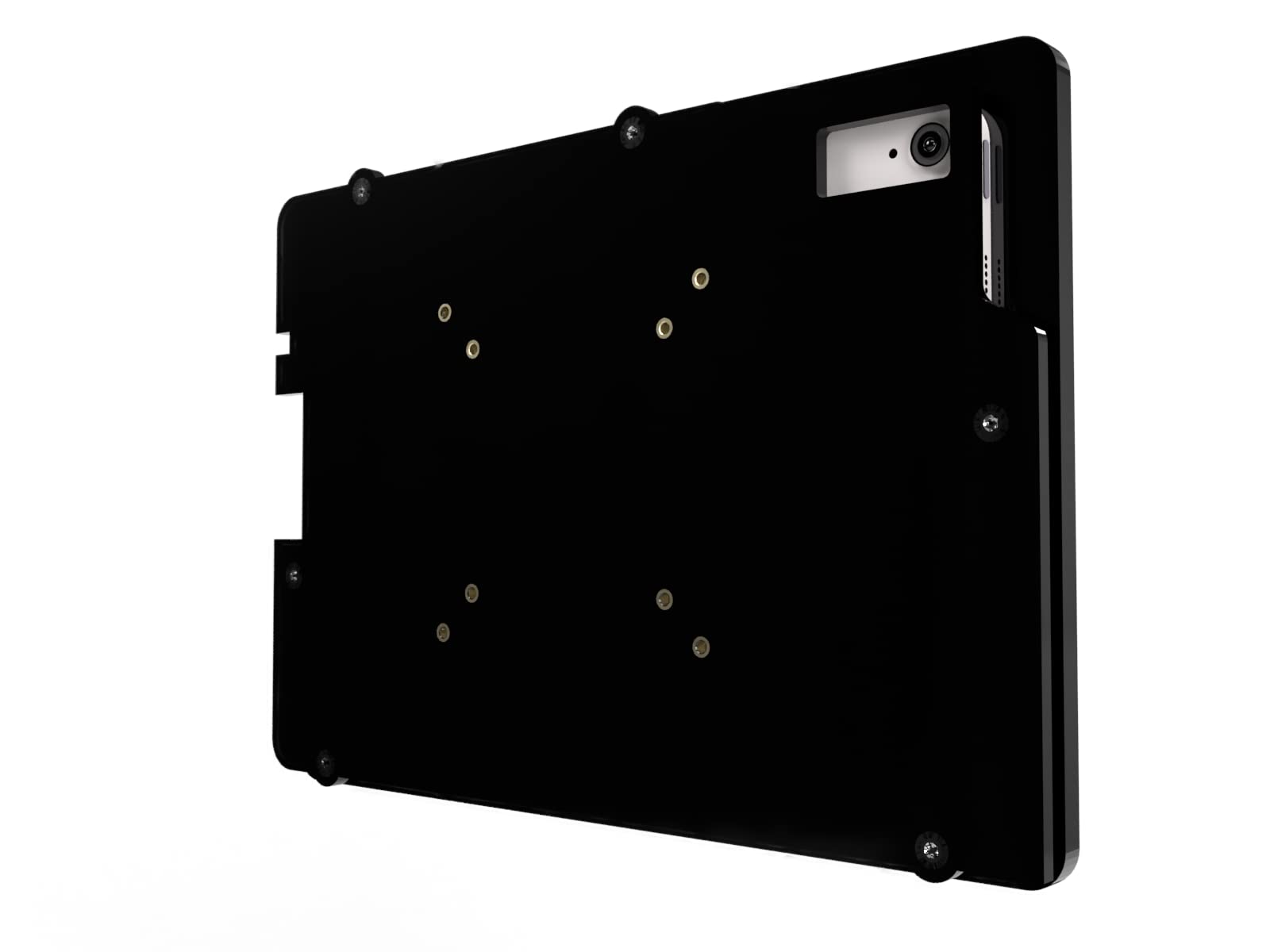 Tabcare Anti Theft Acrylic Vesa Enclosure Made For Apple Ipad 10 10.9' 2022 Withlow Profile Wall Mount Kit & 90 Degree Angle Usb C Charge Cable (Black)