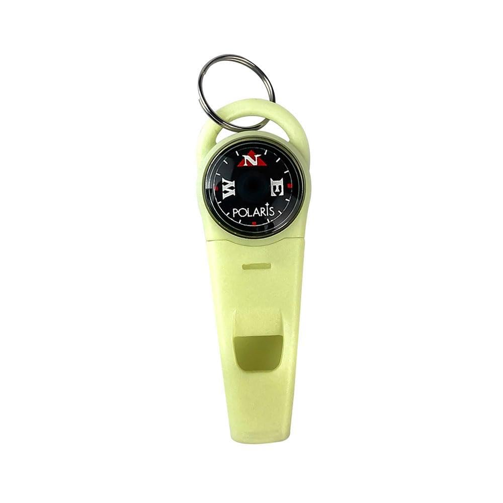 POLARIS Waterproof Micro Compass Series/Watchband or EDC or with mini Whistle or with Whistle (Glow in The Dark Micro Whistle Co