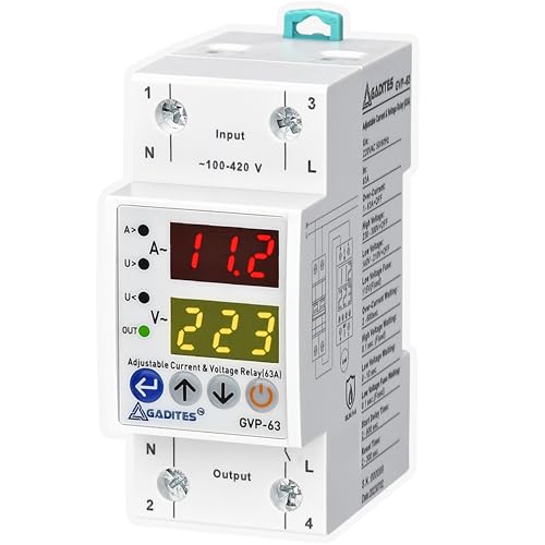 Gadites Voltage Protector For Home Pro Series Automatic Over Voltage Under Voltage Protection Adjustable Display Single Phase Pr