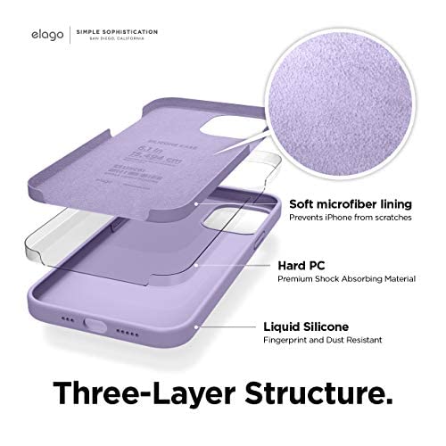 Elago Compatible With Iphone 12 And Iphone 12 Pro Case, Liquid Silicone, Full Body Protective Cover, Shockproof, Anti-Scratch So