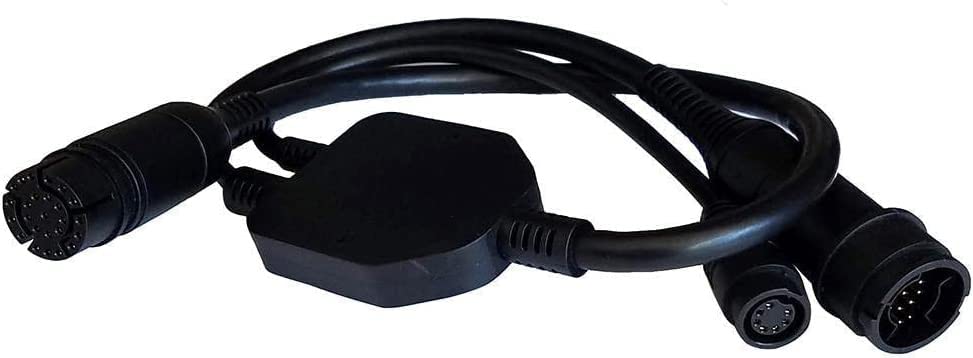 Raymarine Axiom Realvision To 25-Pin Realvision & 7-Pin Embedded Transducers Adapter Y-Cable,WBEEAB0719497WH