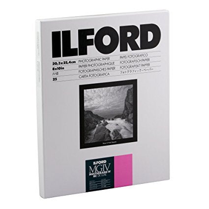 Ilford Multigrade Iv Rc Deluxe Resin Coated Vc Variable Contrast   Black And White Enlarging Paper, 8X10 Inches, 25 Sheets, Glos