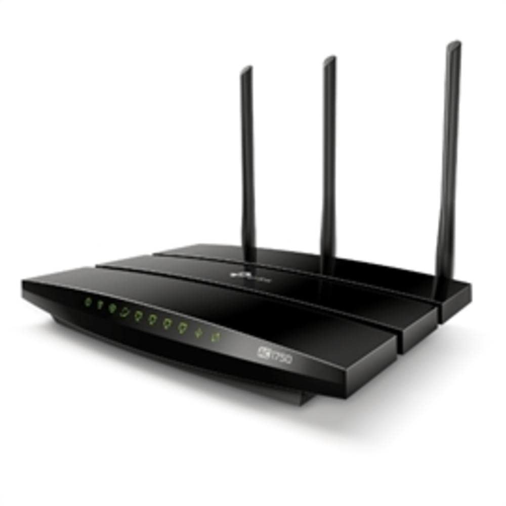 TP-Link AC1750 Dual Band Wi-Fi Repeater/Router, Gigabit Ports, Archer A7, Black