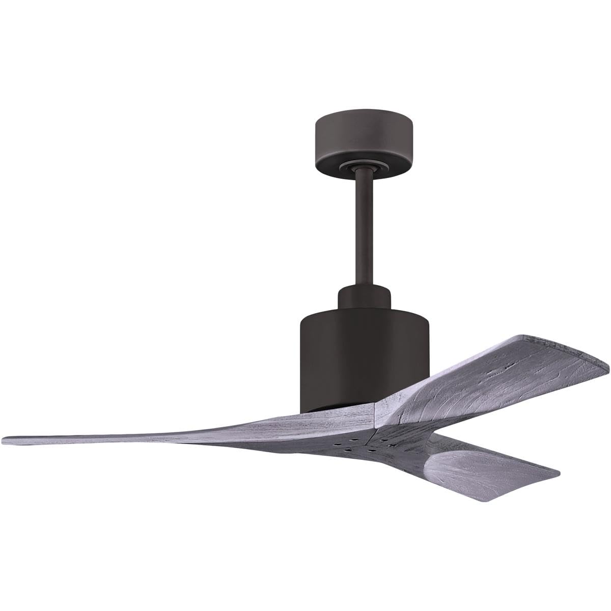 Matthews NK-TB-BW-42 Nan 42 Indoor/Outdoor Damp Locations Ceiling Fan with Remote and Wall Control, 3 Solid Wood Blades, Texture