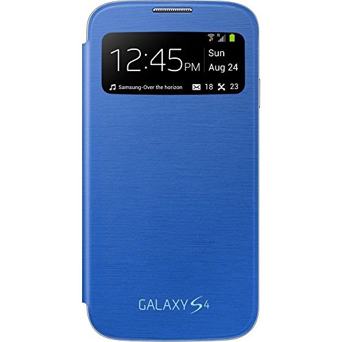 Samsung Galaxy S4 S-View Flip Cover Folio Case (Light Blue)