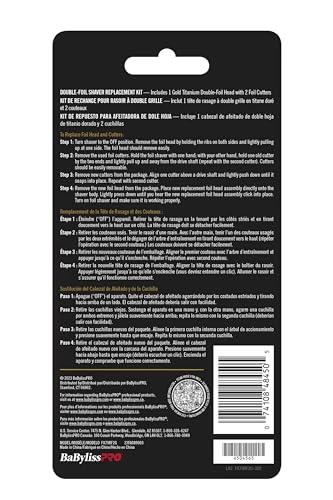 Babylisspro Fxone Goldfx Double Foil Shaver Replacement Head Gold