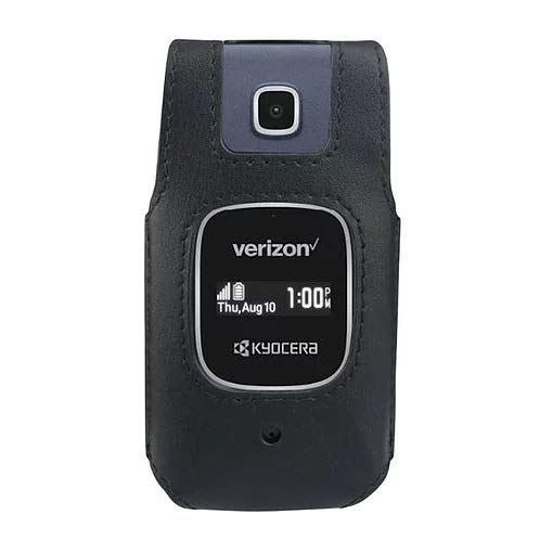 Beltron Leather Fitted Case For Kyocera Cadence 4G Lte S2720 Verizon Flip Phone   Features: Rotating Belt Clip, Screen & Keypad