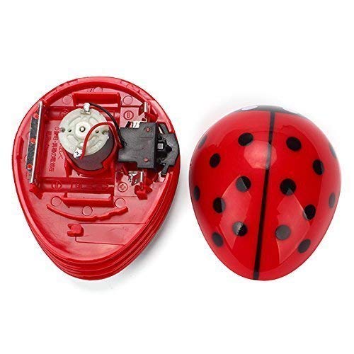 Aimeio Cute Portable Beetle Ladybug Mini Handheld Cordless Tabletop Crumb Sweeper Desktop Keyboard Dust Vacuum Cleaner,Battery O