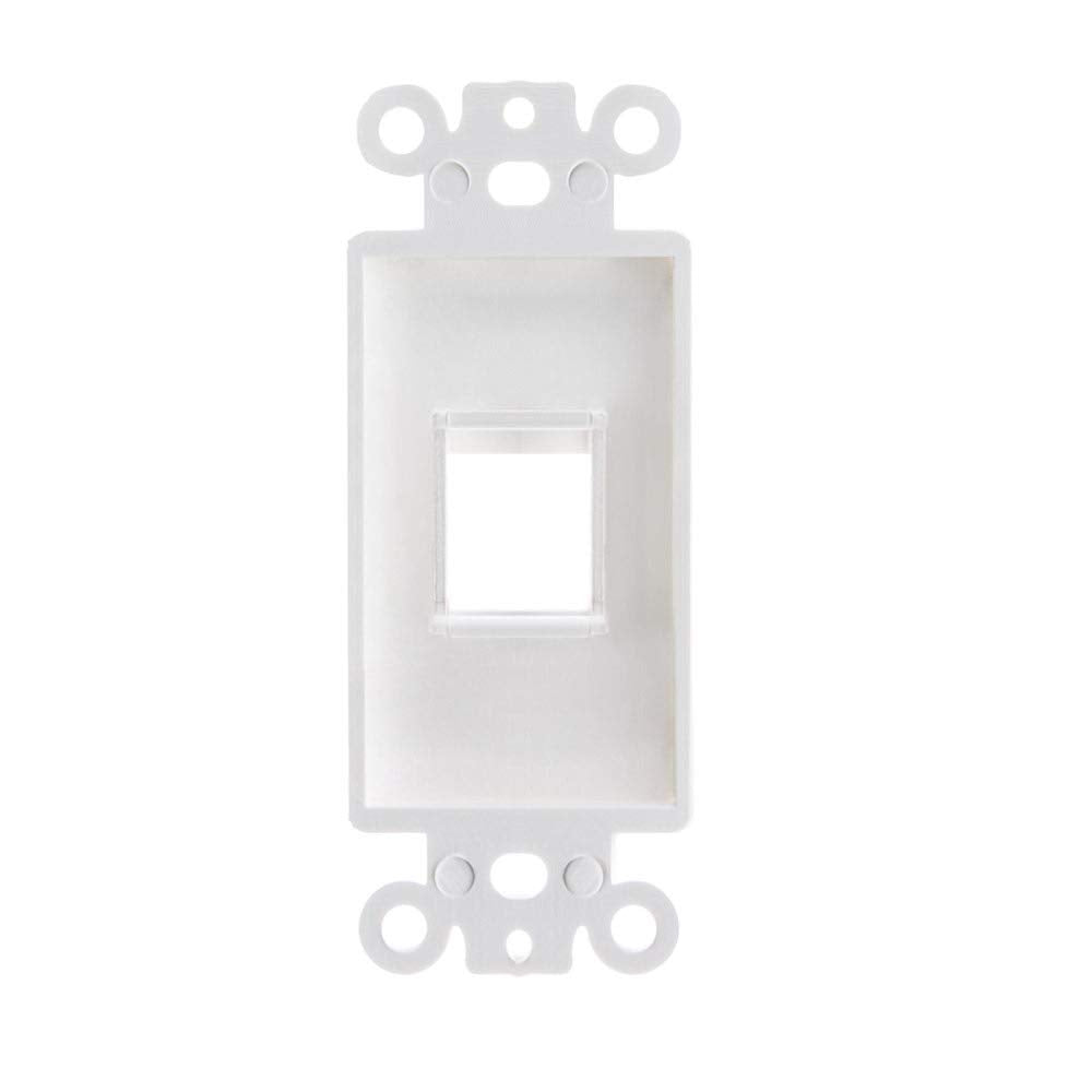 Cmple   1 Port Decora Wall Plate 1 Gang Keystone Decora Insert, Jack Single Gang Decora Wall Plate