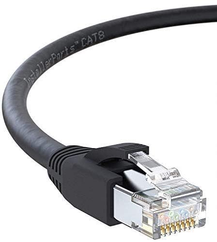 Installerparts Ethernet Cable Cat8 Cable (10 Pack) 0.5 Ft   Black   Professional Series   40Gigabit/Sec Network/High Speed Inter