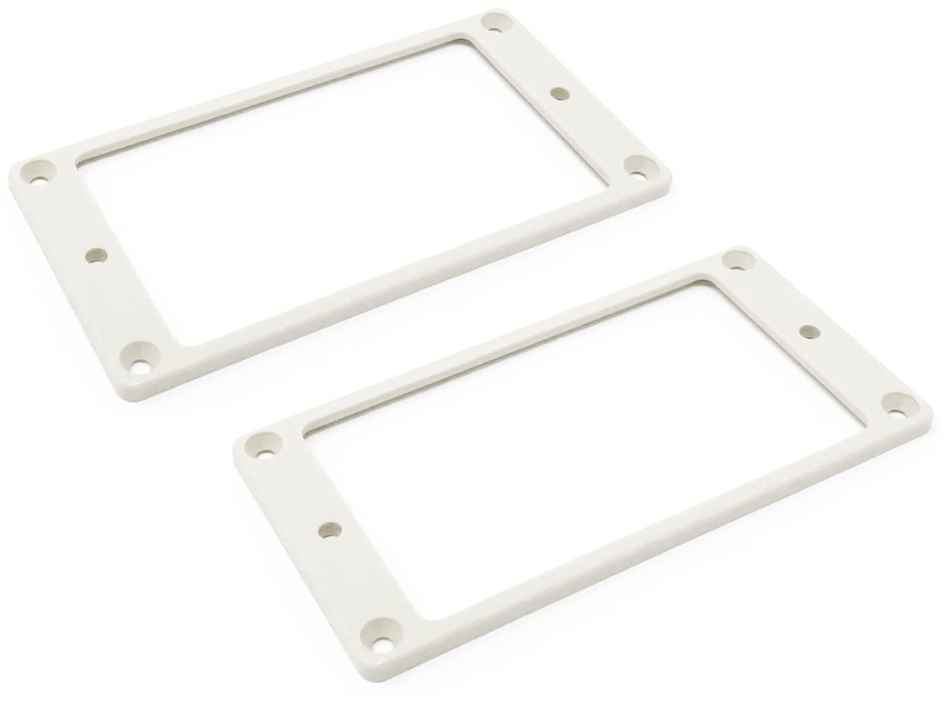 Vintage Forge Humbucker Pickup Mounting Ring For Import Guitars 1/8 Inch (89Mm X 45Mm X 3Mm) 2 Pack Flat Bottom Hr3300F (White)