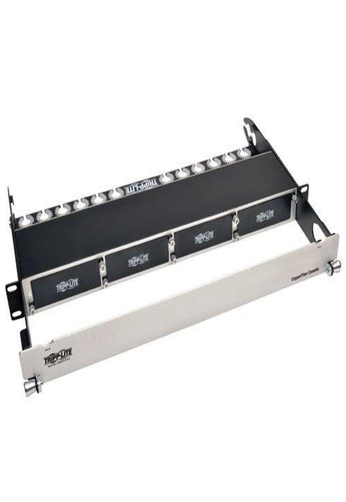 TRIPP LITE High Density Copper Fiber Enclosure Panel 4-Cassette Capacity 1U (N484-01U)