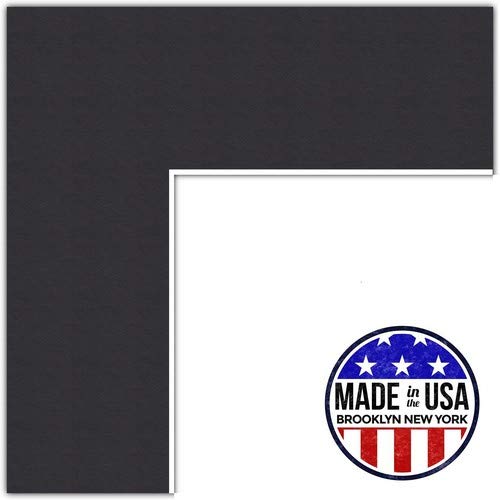 Arttoframes Mat 21 18X28 Black 18X28 Smooth Black Custom Mat