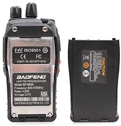 Baofeng Bf-888S Two Way Radio With Built In Led Flashlight (Pack Of 6) +Covert Air Acoustic Tube Headset Earpiece