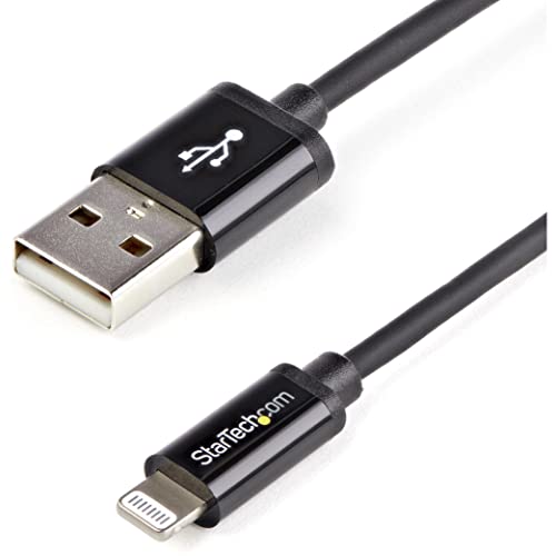 Startech.Com 1M (3Ft) Black Apple 8 Pin Lightning Connector To Usb Cable For Iphone/Ipod/Ipad   Charge And Sync Cable   1 Meter 
