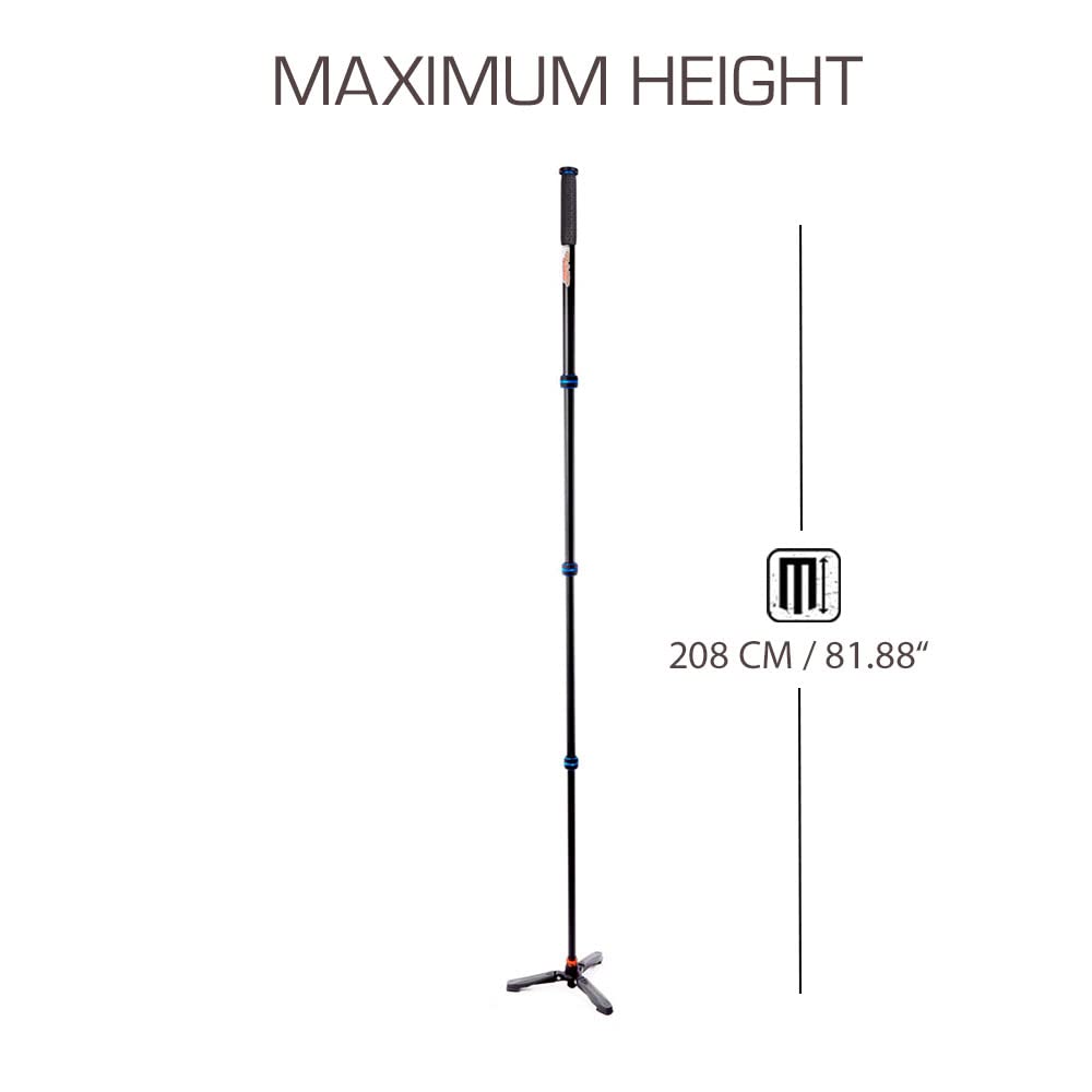 3 Legged Thing Punks Trent 2.0 Monopod With Docz2 Foot Spreader Kit   Lightweight Magnesium Alloy Camera Monopod With Multiple Uses For Heavy Equipment (Trentkitblue2.0)