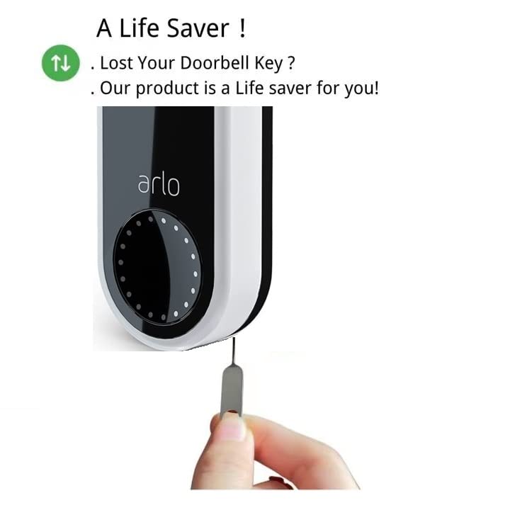 Alro Doorbell Security Pin Key,Release Removal Tool Compatible With Alro Vedio Doorbell,Nest Doorbell, Dismantle Doorbell Mount(