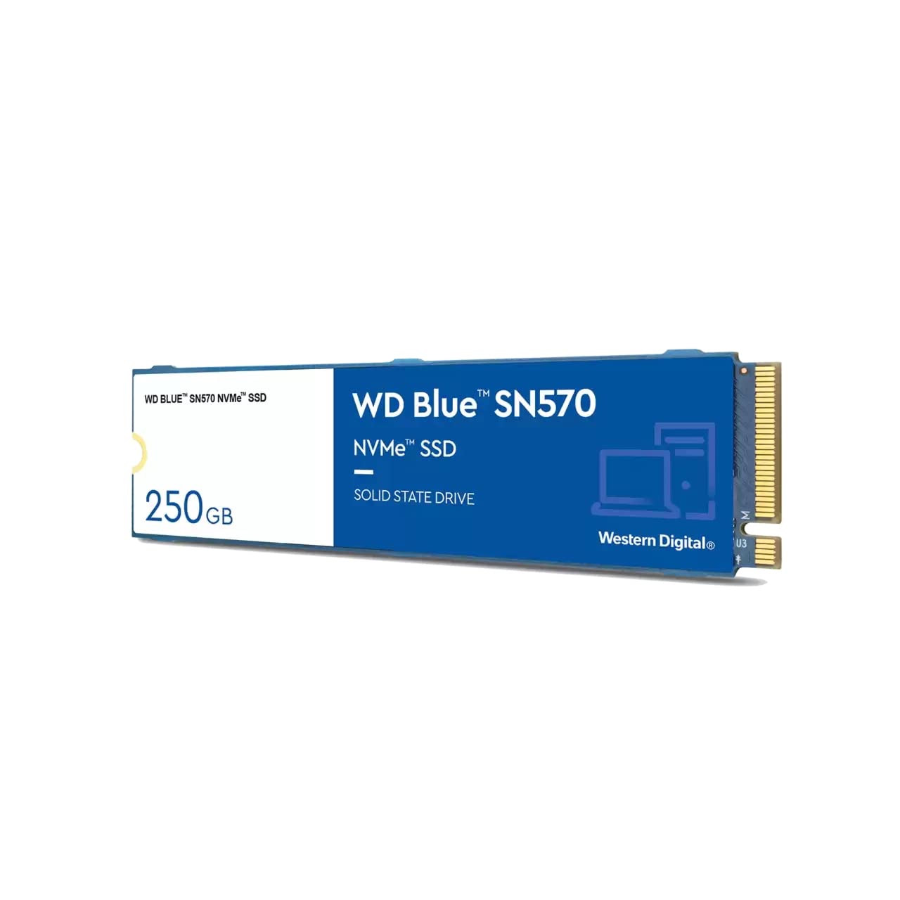 Western Digital 250Gb Wd Blue Sn570 Nvme Internal Solid State Drive Ssd - Gen3 X4 Pcie 8Gb/S, M.2 2280, Up To 3,300 Mb/S - Wds25