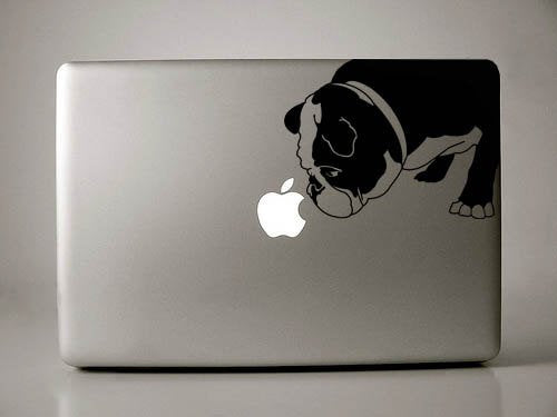 Curtis The English Bulldog   Black Decal Laptop
