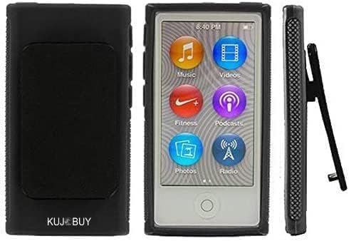 Ipod Belt Clip Tpu Rubber Skin Case Cover For Apple Ipod Nano 7Th Generation 7G 7 Case Cover For Ipod Classic Protective Case For Ipod Cover Shell Case Cover Replacement For Ipod   Black