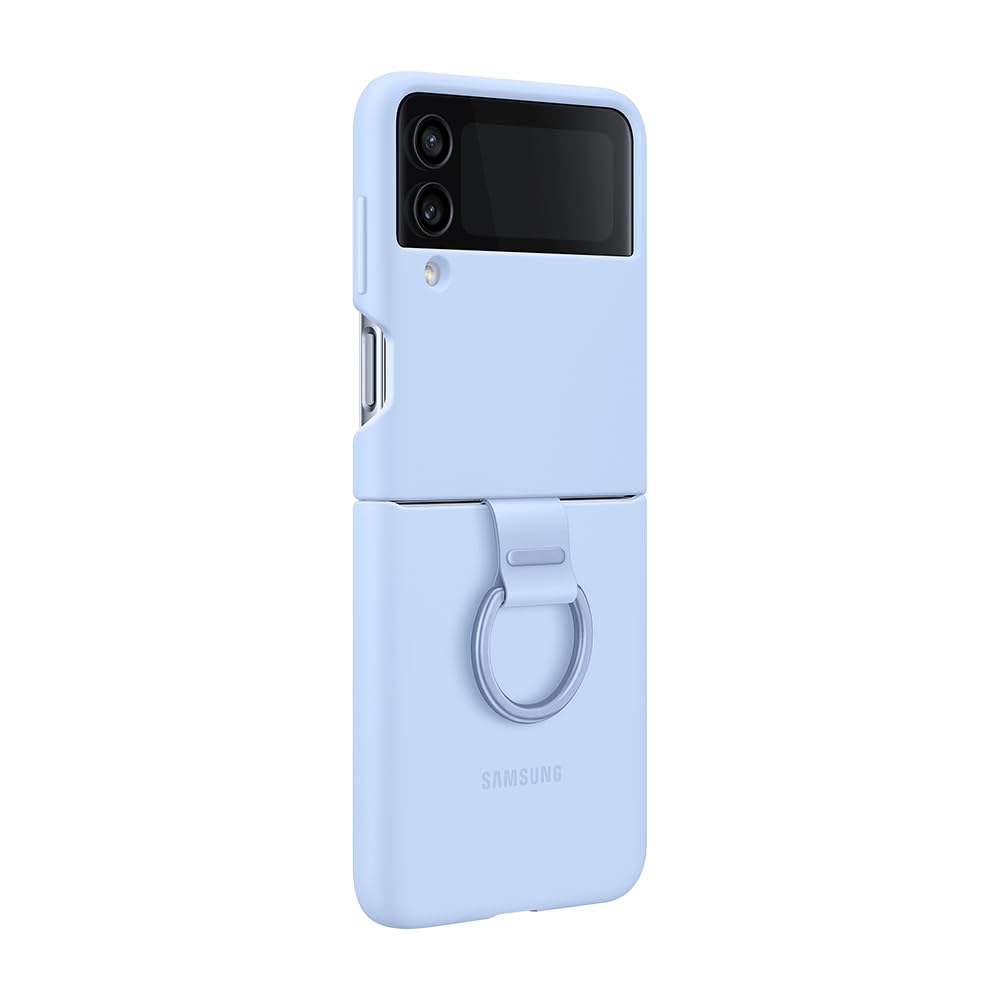 Samsung Galaxy Z Flip4 Official Silicone Cover With Ring Arctic Blue