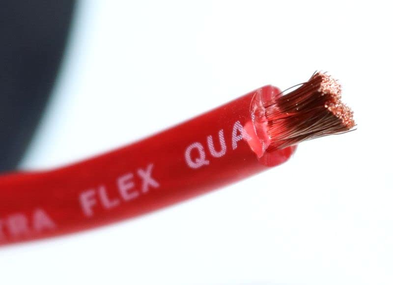 8-Gauge 100 Foot Red Copper Stranded Power Cable
