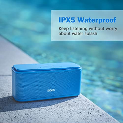 Doss Bluetooth Speaker, Soundbox Touch Portable Wireless Speaker With 12W Hd Sound And Bass, Ipx4 Water Resistant, 20H Playtime,