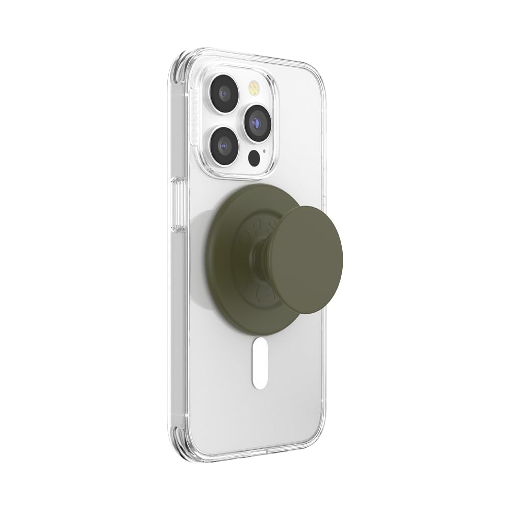 PopSockets Phone Grip for MagSafe, Magnetic Holder, Phone Stand, Green - Soft Touch Fatigue