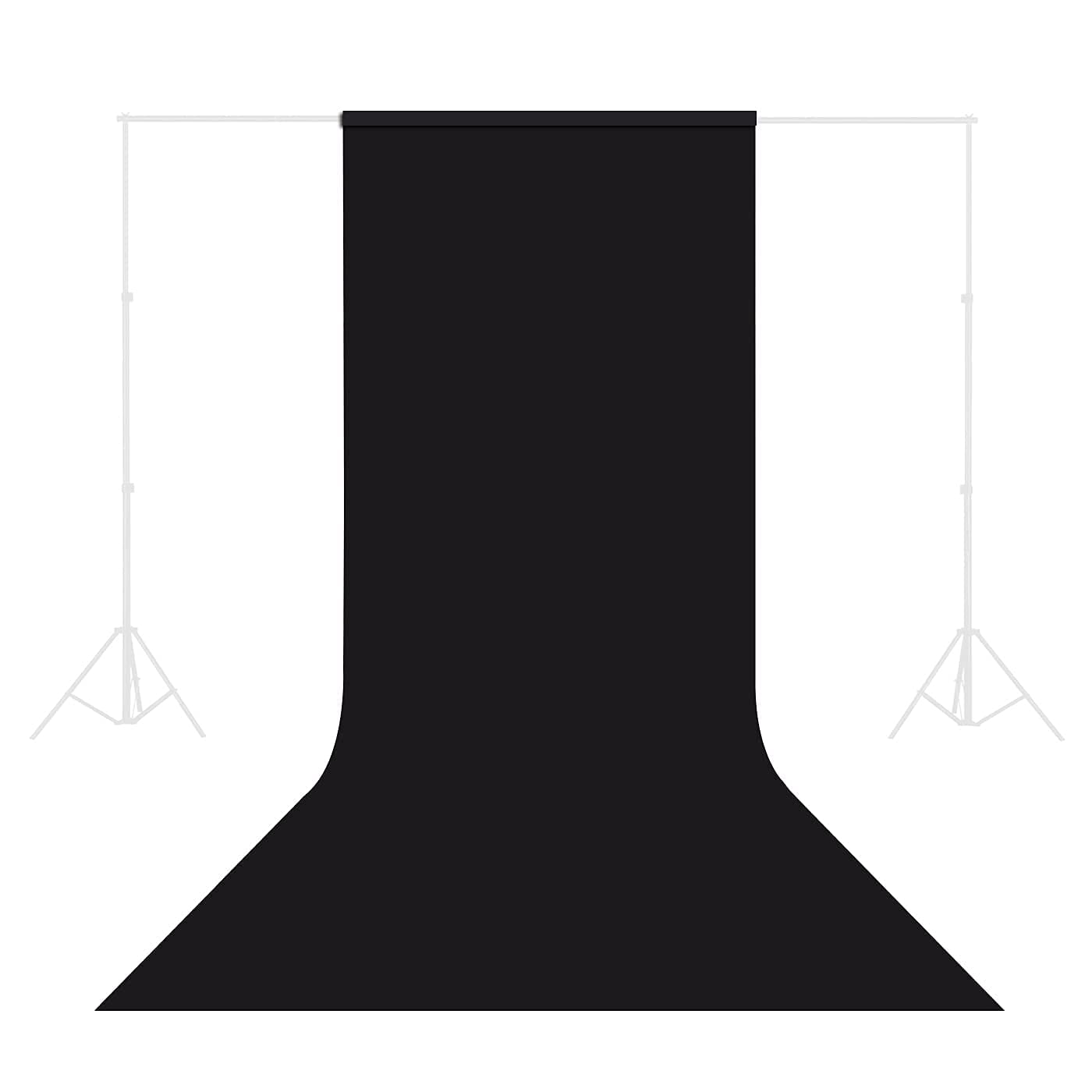 Phsureo Seamless Photo Photography Backdrop Paper, Black Photo Background Paper Roll (53   X16', 45 Ultra Black)