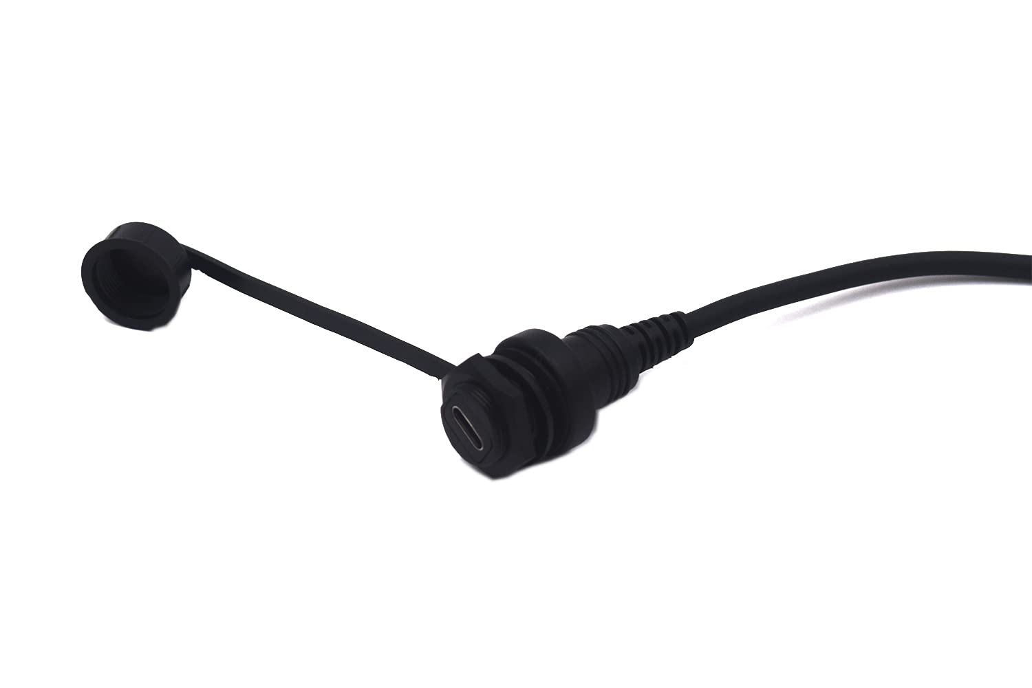 Kework Usb Type C Mount, 0.3 Meter Usb C Male To Female Flush Mount Panel Mount Extension Aux Cable For Car Truck Boat Motorcycl