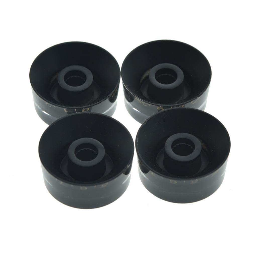 Kaish Set Of 4 Black With Gold Lettered Lp Guitar Speed Knob Guitar Control Knobs For Les Paul Sg