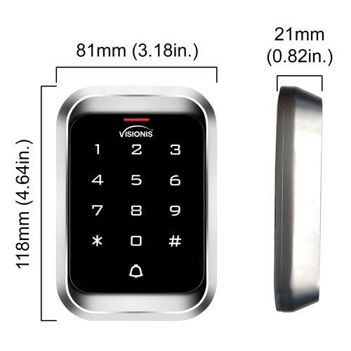 Visionis Fpc 5280 One Door Access Control In Swinging Door 300Lbs Maglock + Vis 3000 Outdoor Weatherproof Keypad/Reader Standalo