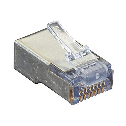 Black Boxwork Services C5EEZSP-100PAK Shielded Cat5E Ez-Rj45 Modular Plugs, 100-Pack