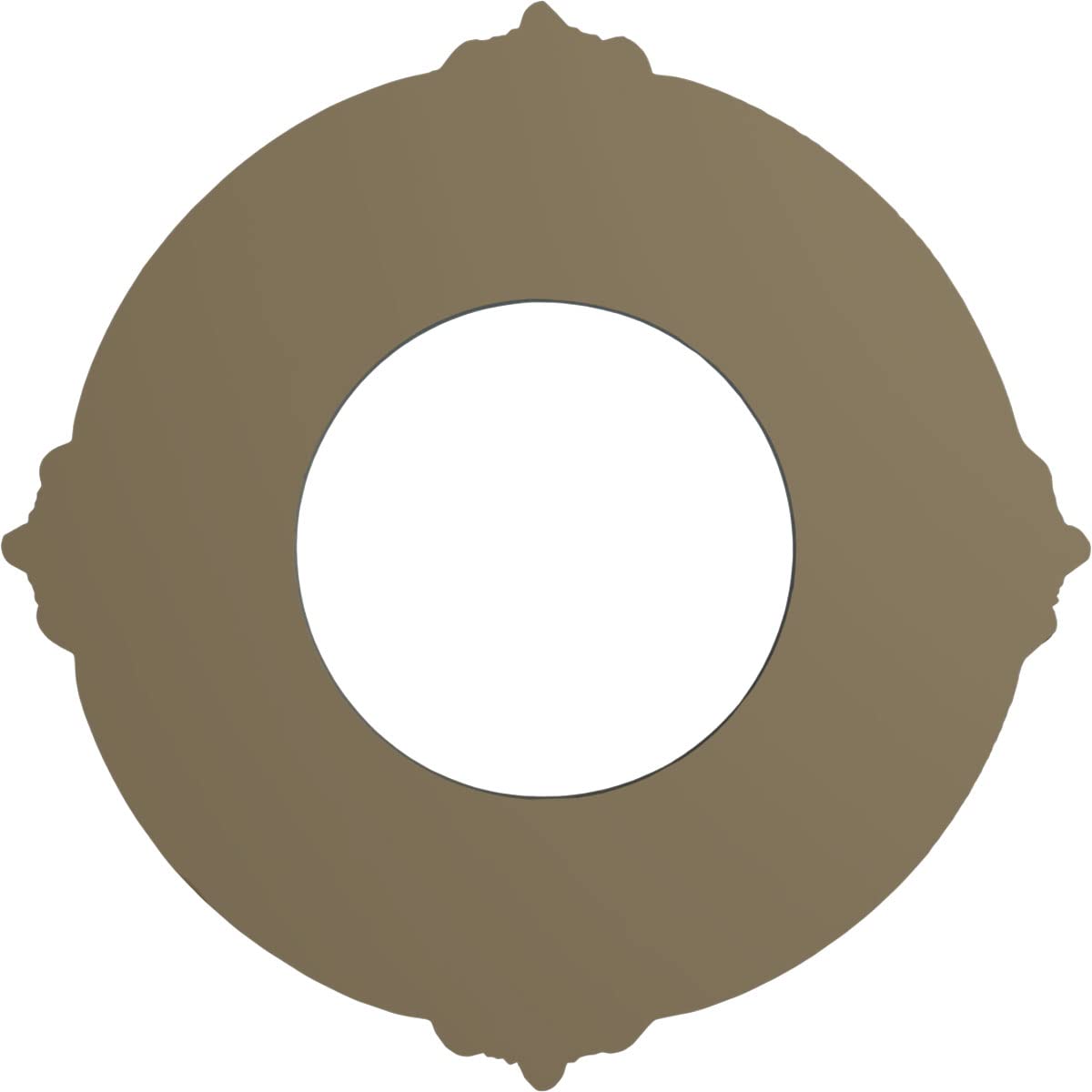 Ekena Millwork Cm09Bnamf Benson Ceiling Medallion, 9''Od X 4 1/8''Id X 5/8''P, Hand Painted Americana