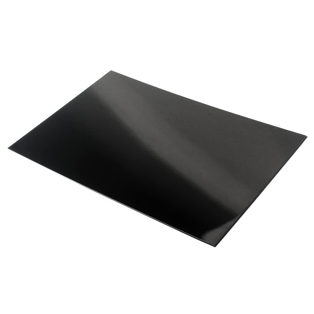 Ogdni 3 Ply Blank Guitar Pickguard Material Scratch Plate Sheet 29 * 44Cm,Black