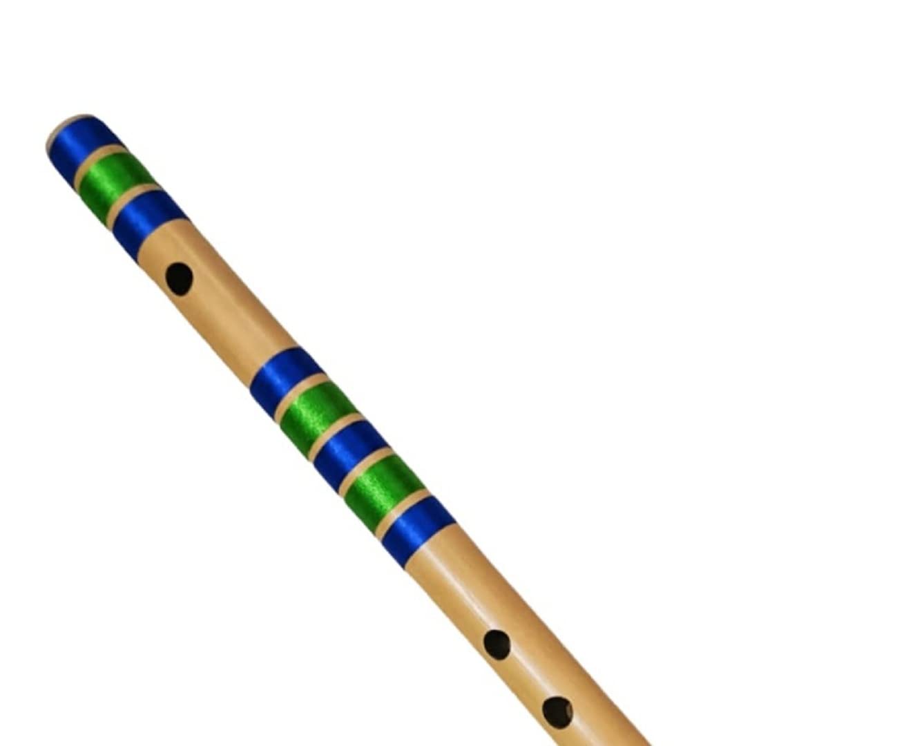 Ibda Flutes Handmade For Professional/Learner/Beginner Sanitized Bamboo Bansuri 19 Inch. Go Vocal For Local (48Cm) (C Scale)