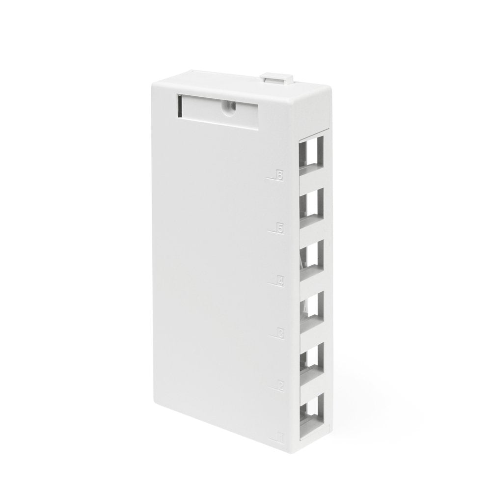 Leviton 41089 6Wp Quickport Surface Mount Housing, 6 Port, White